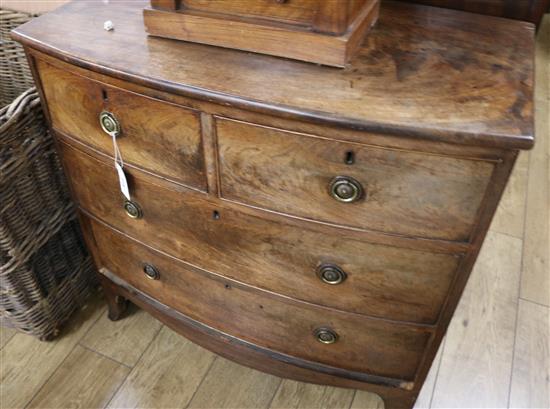 A Regency mahogany bowfront chest, W.90cm